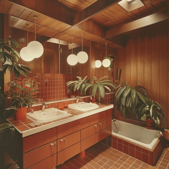 70s Interieur Badkamer - sfeervolle badkamer 11