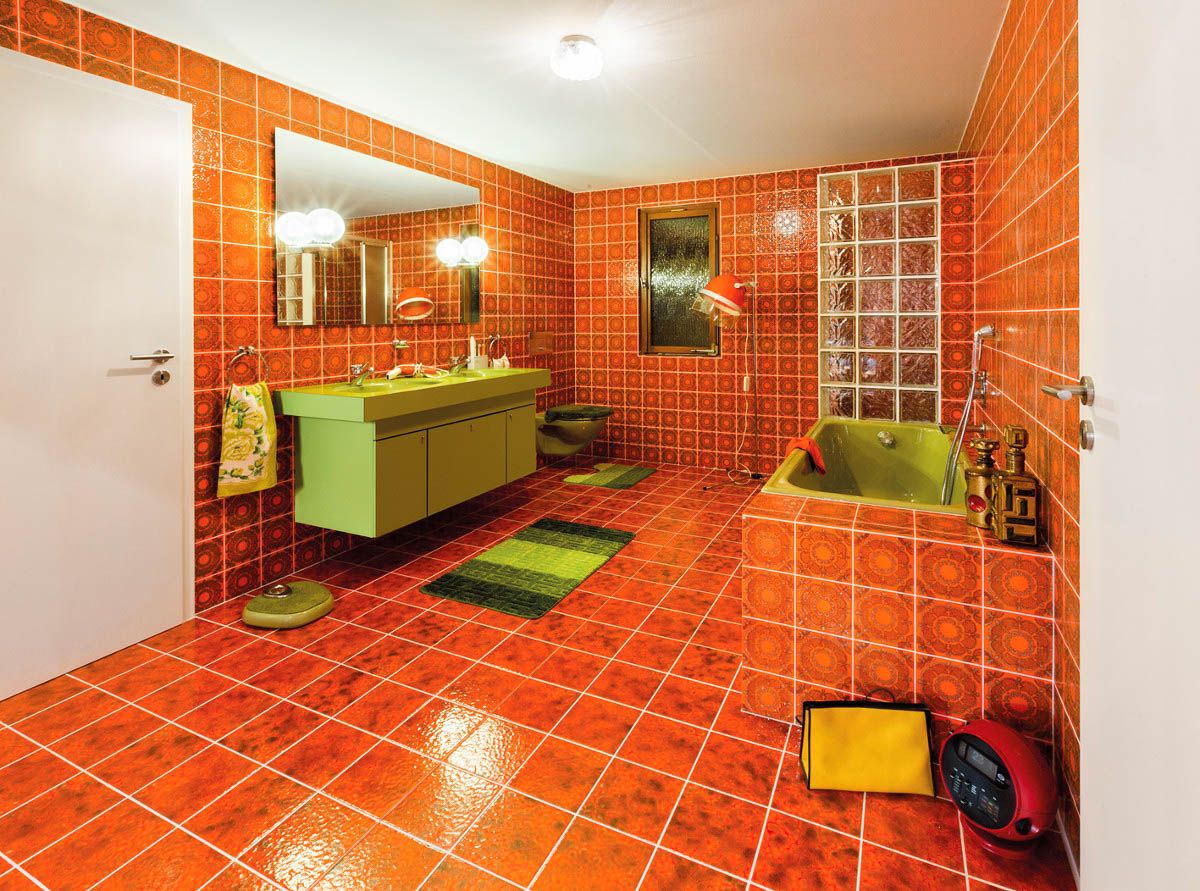 70s Interieur Badkamer - sfeervolle badkamer 2