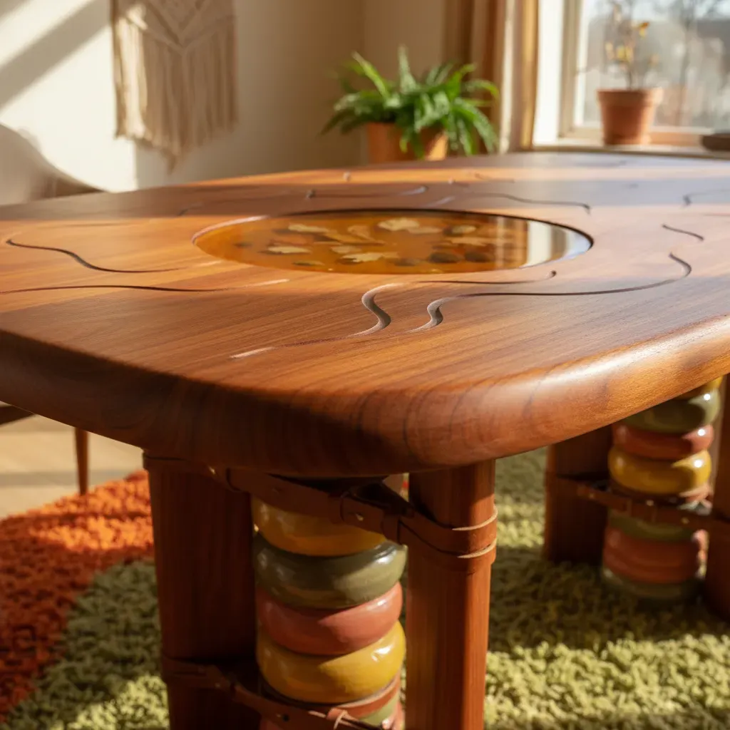 70s Interieur Eetkamer - meubels en opstelling