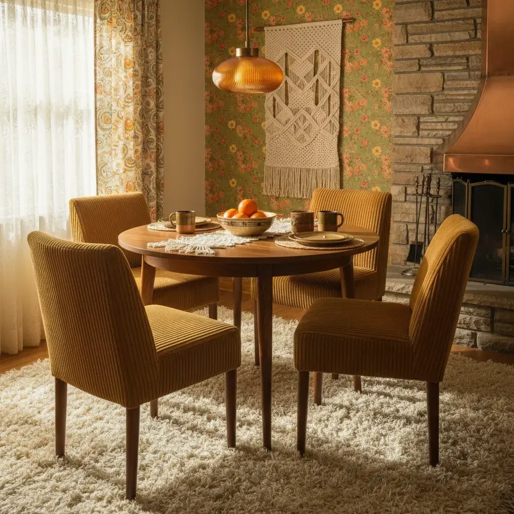 70s Interieur Eetkamer - kleurenpalet en sfeer