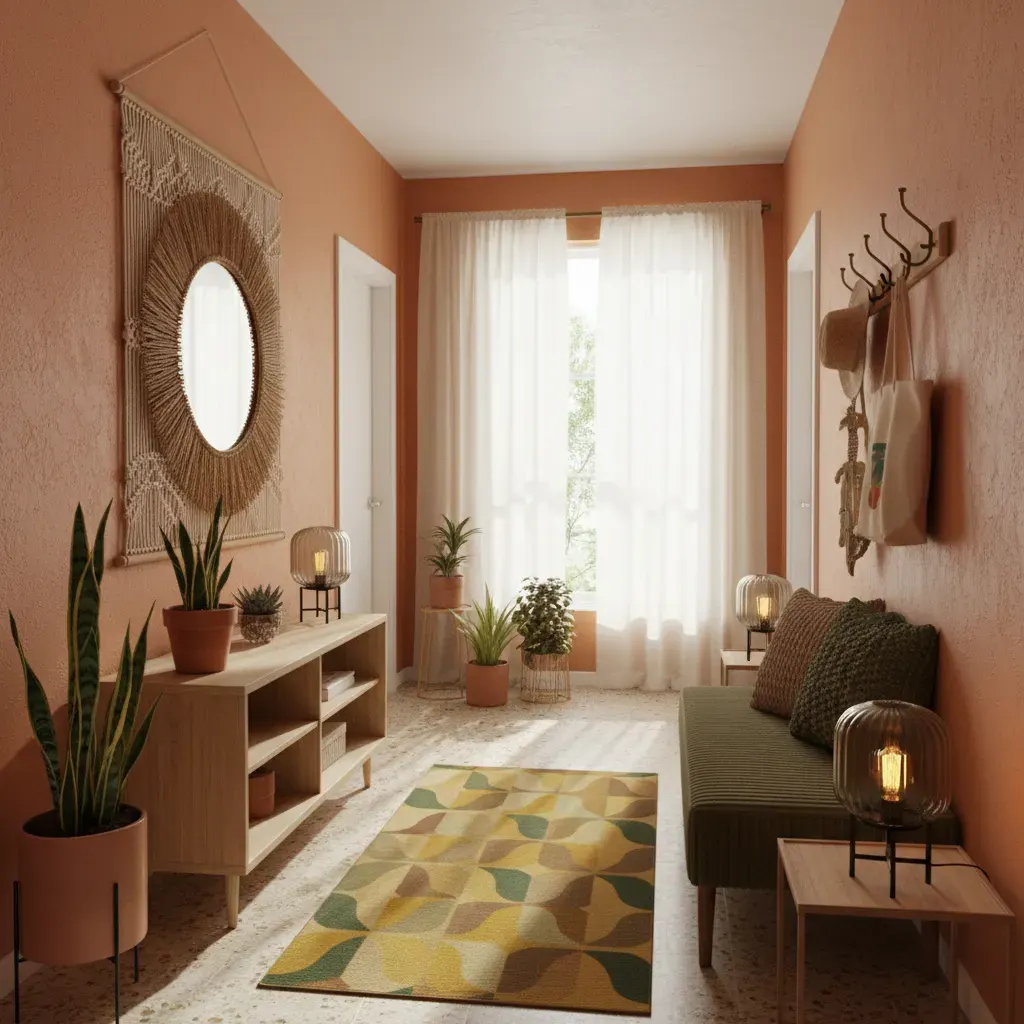 70s Interieur Hal - budgetvriendelijke look