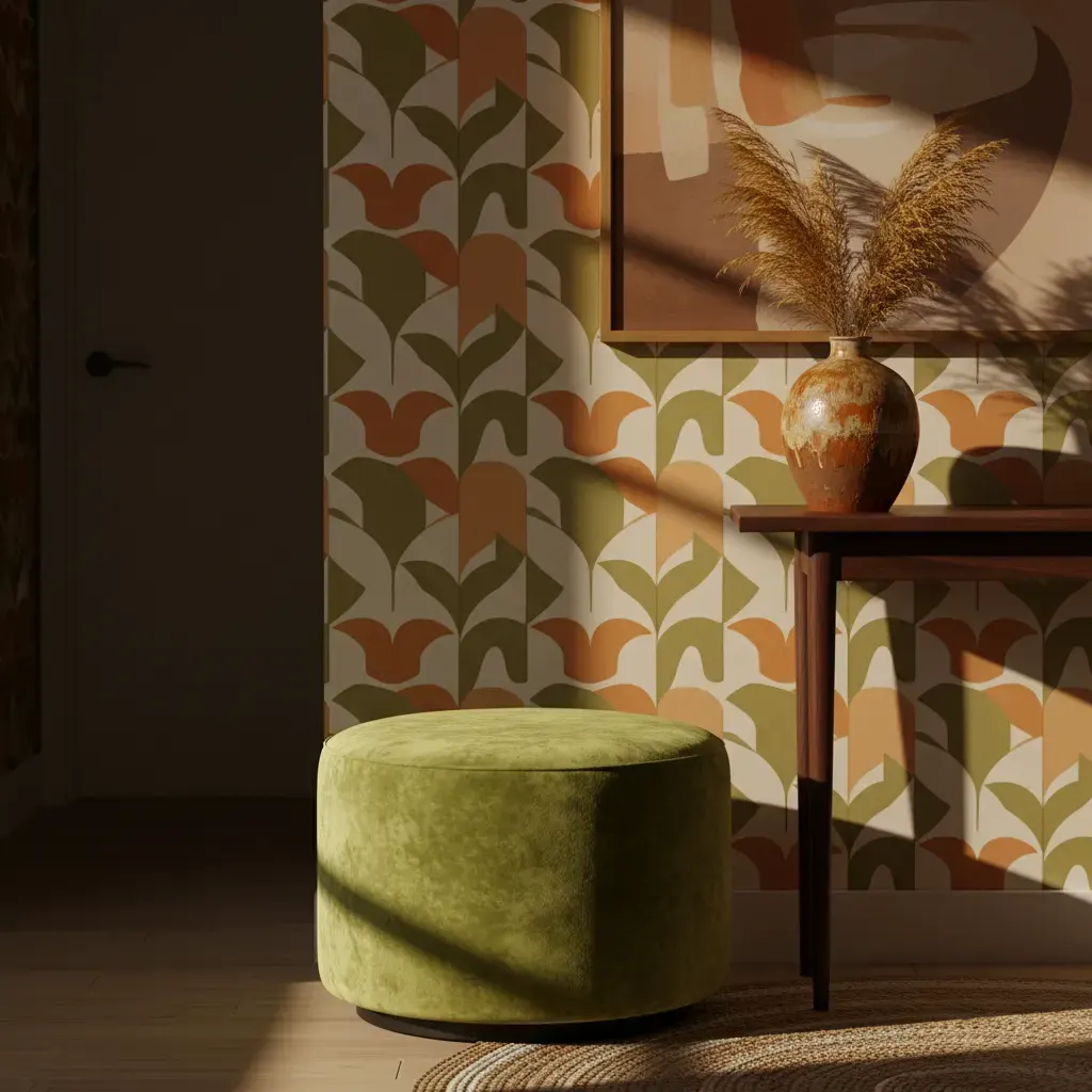 70s Interieur Hal - kleurenpalet en sfeer