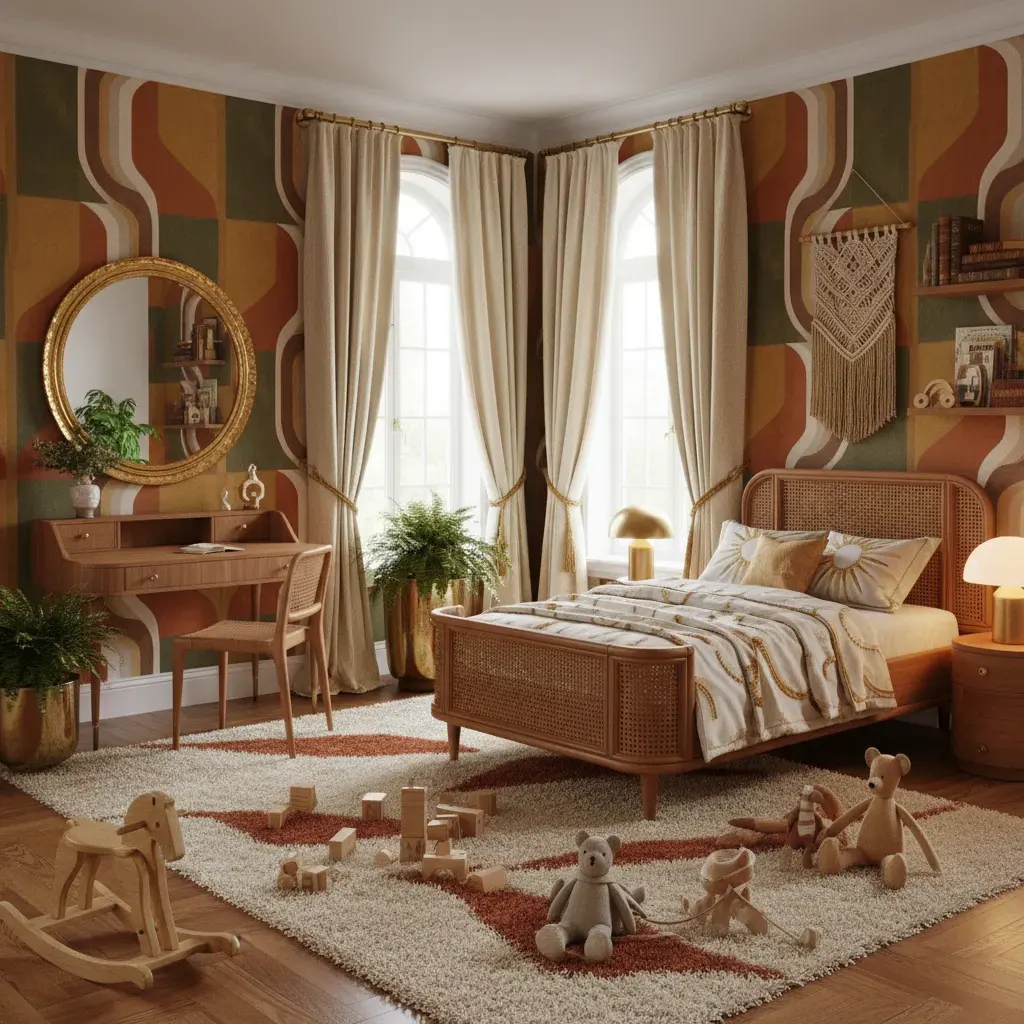 70s Interieur Kinderkamer - luxe variant