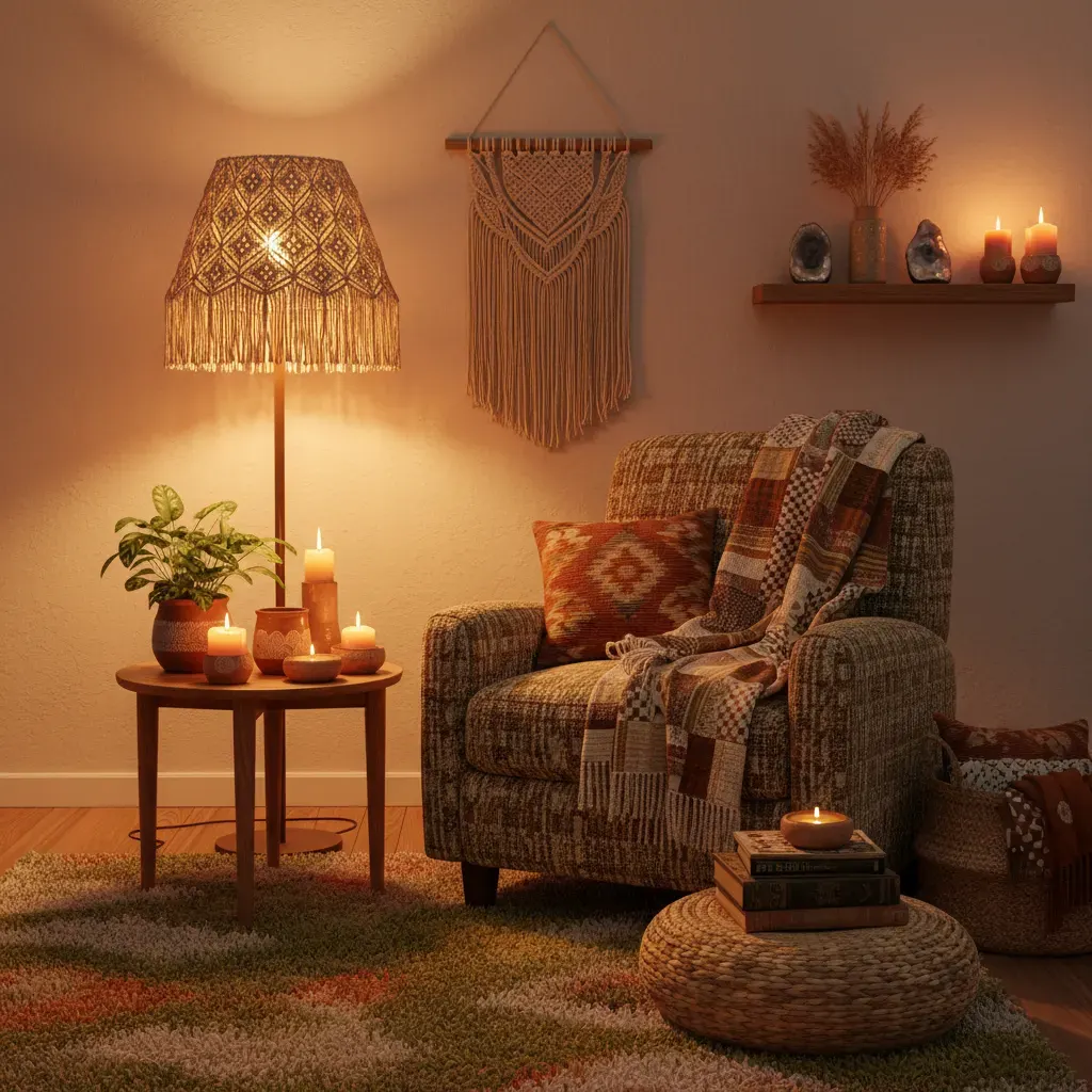 70s Interieur Slaapkamer - sfeervol hoekje