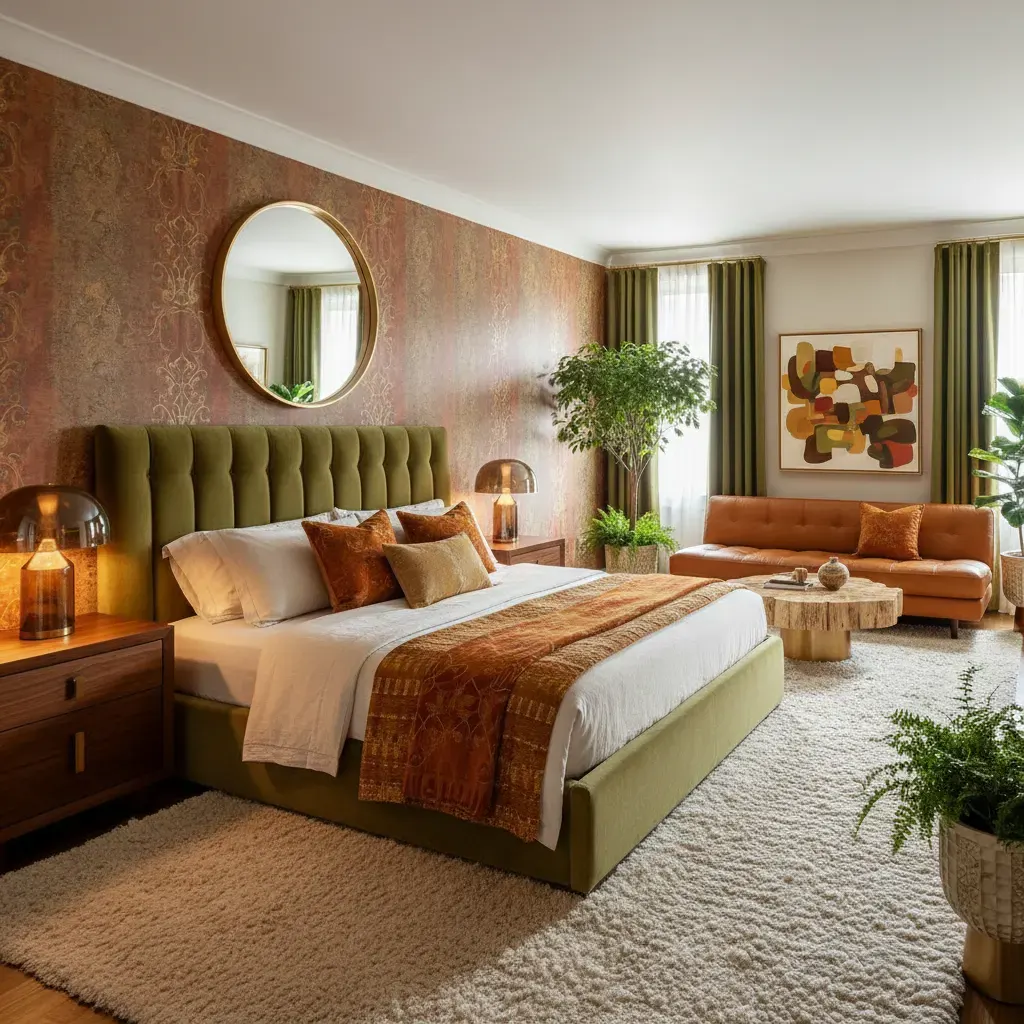 70s Interieur Slaapkamer - luxe variant