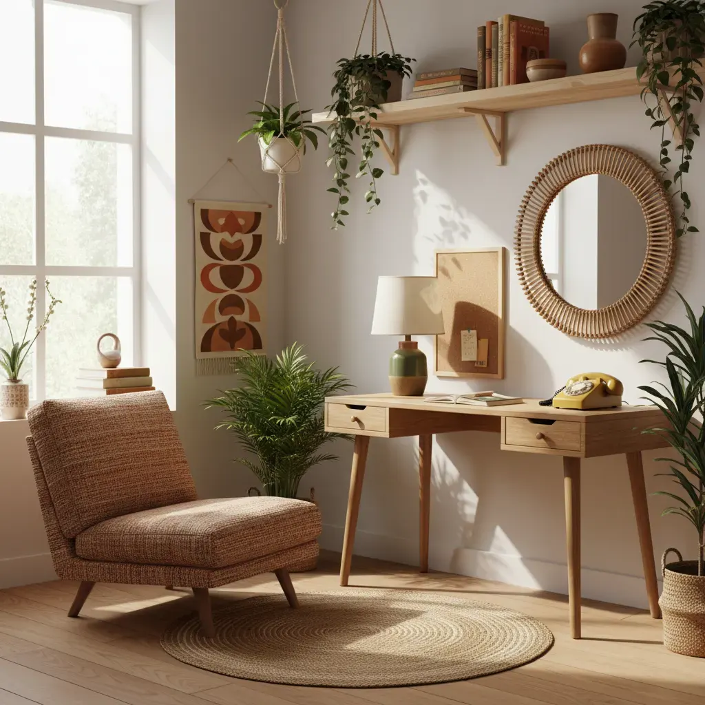 70s Interieur Werkkamer - budgetvriendelijke look