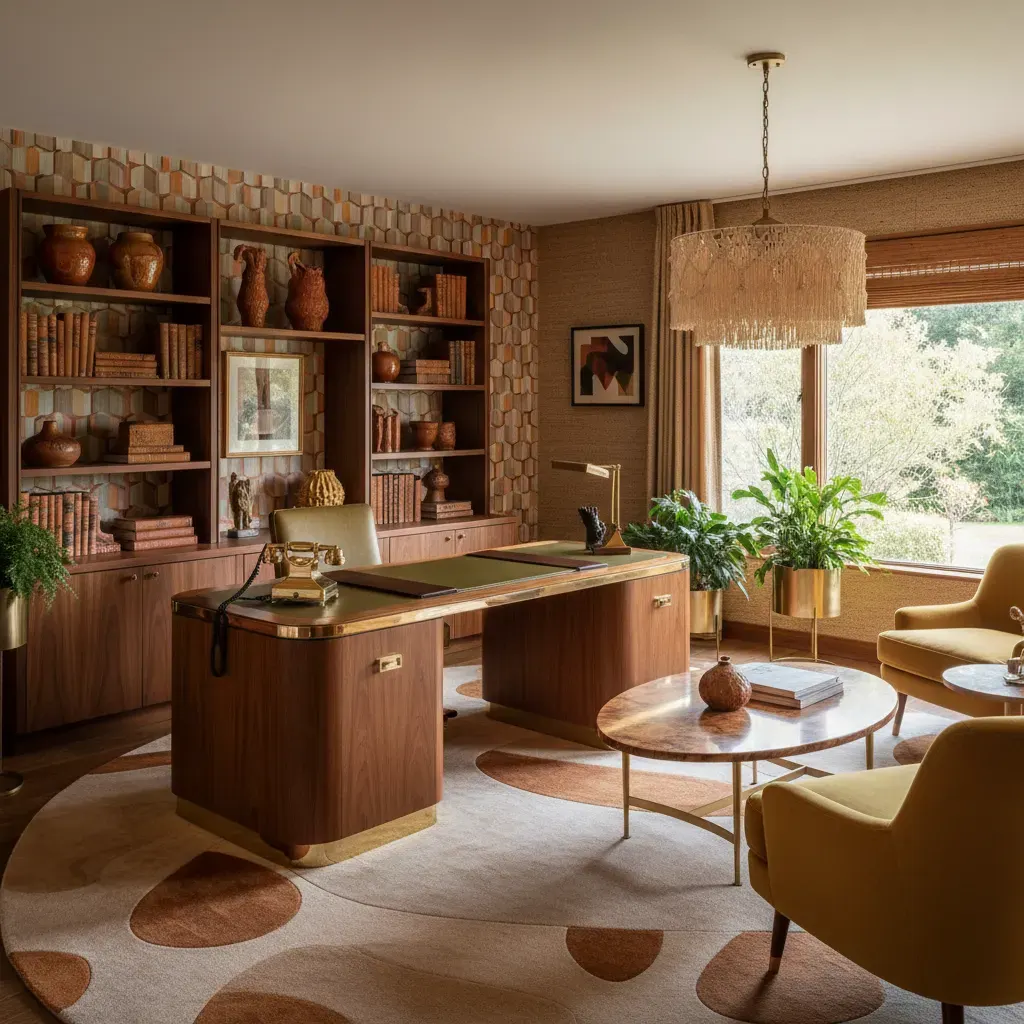70s Interieur Werkkamer - luxe variant