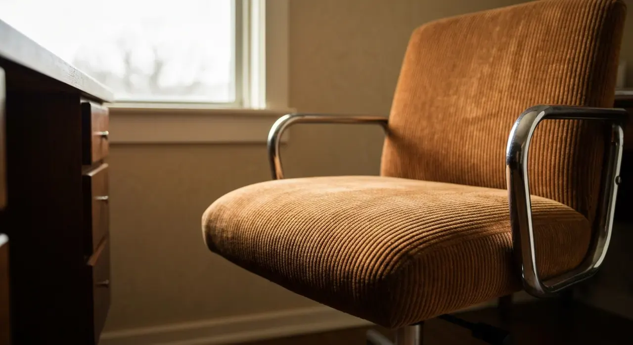 70s Interieur Werkkamer - detail van materialen en textuur