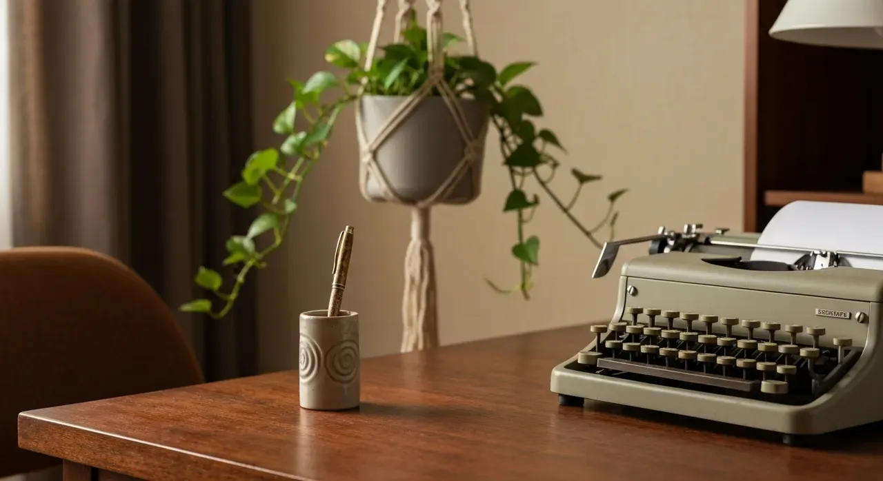 70s Interieur Werkkamer - kleurenpalet en sfeer