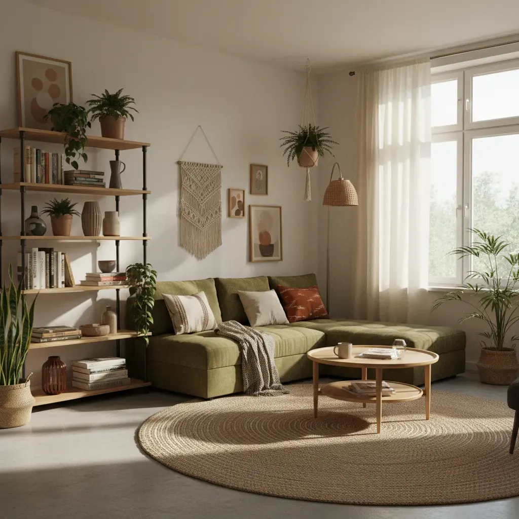 70s Interieur Woonkamer - budgetvriendelijke look