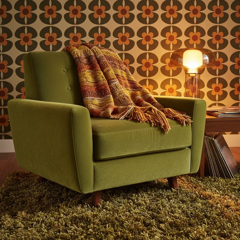 70s Interieur Woonkamer - kleurenpalet en sfeer