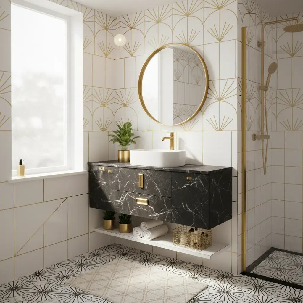 Art Deco Badkamer - budgetvriendelijke look