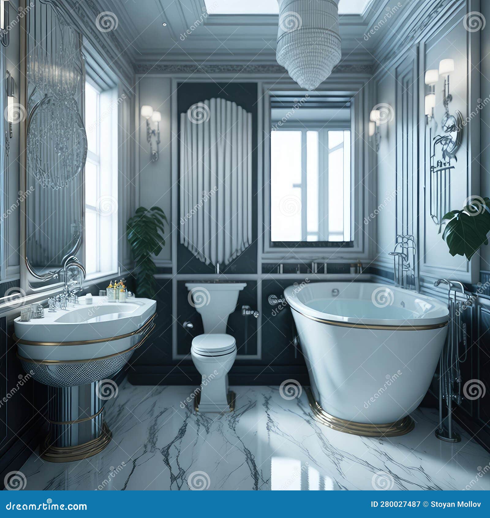 Art Deco Badkamer - sfeervolle badkamer 6