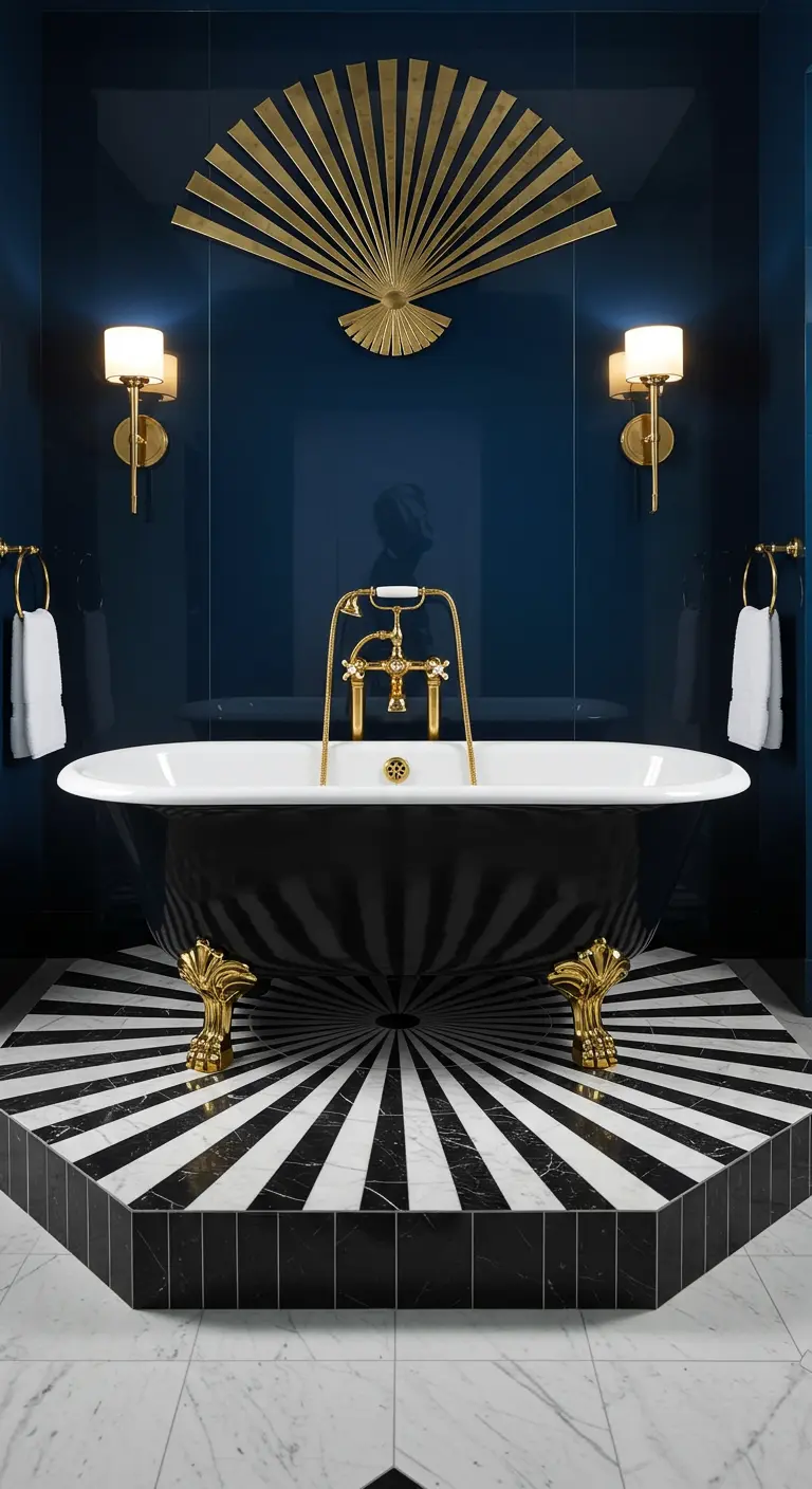 Art Deco Badkamer - sfeervolle badkamer 8