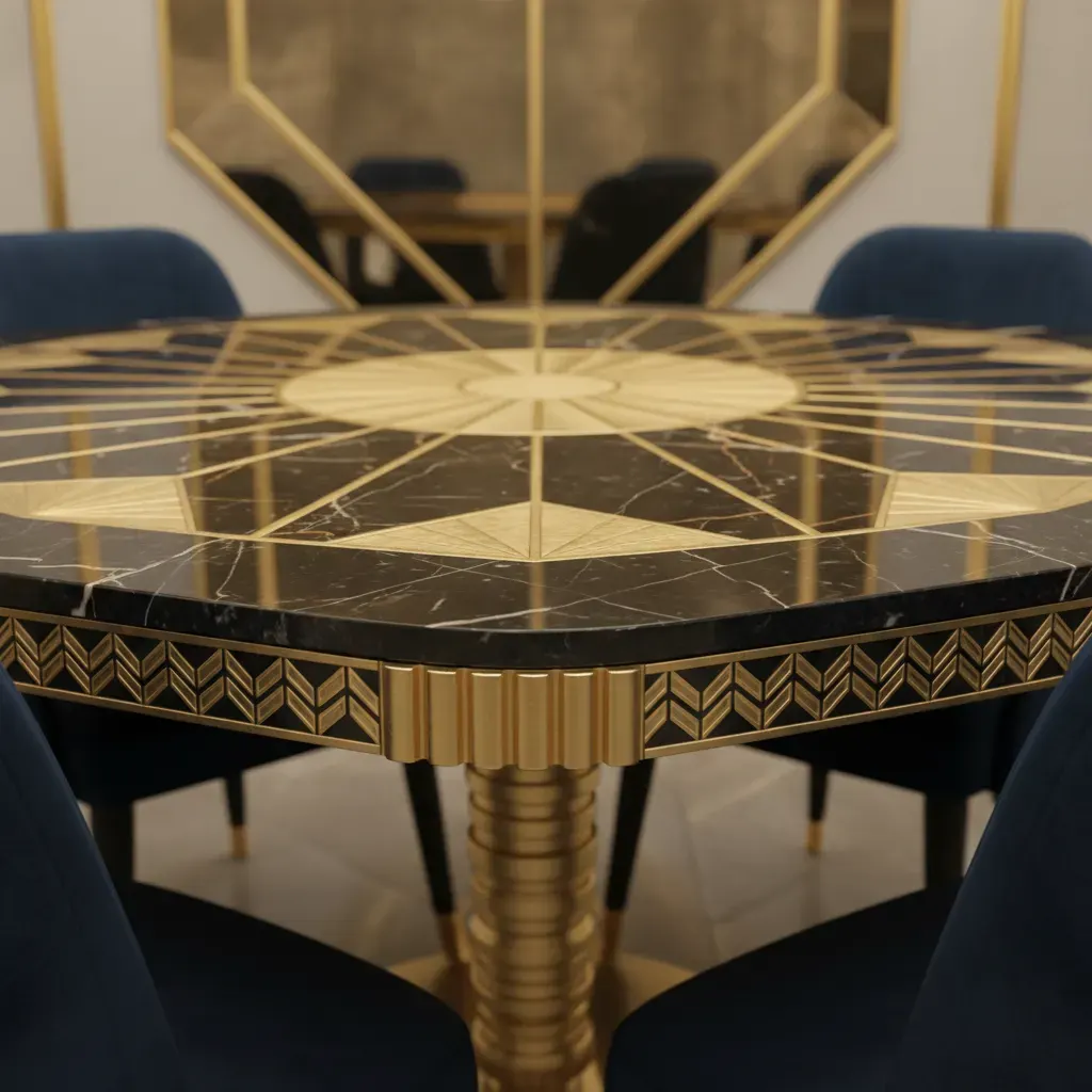 Art Deco Eetkamer - meubels en opstelling