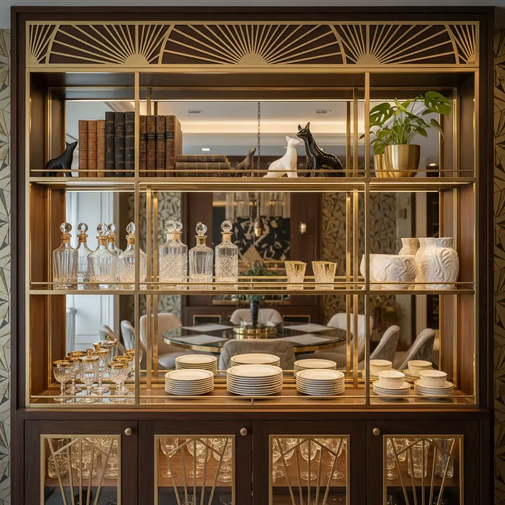 Art Deco Eetkamer - rekken en opbergen