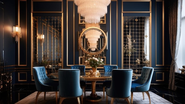 Art Deco Eetkamer - sfeervolle eetkamer 1