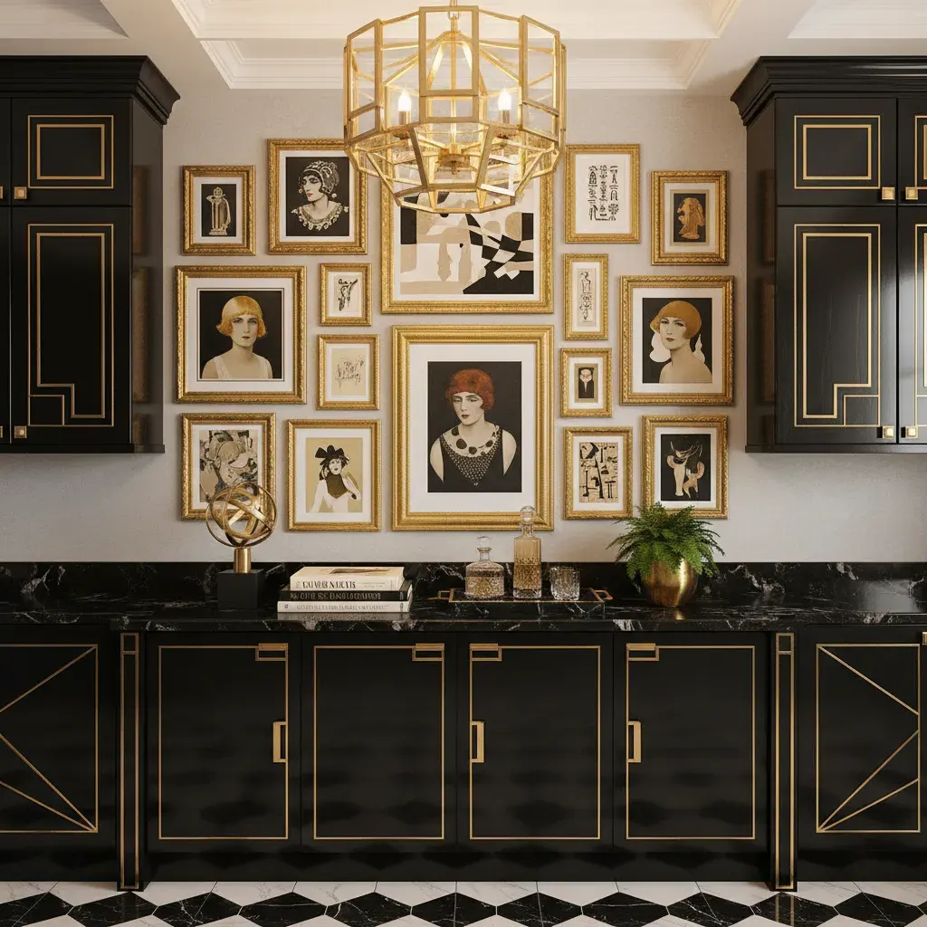 Art Deco Keuken - galerij wand