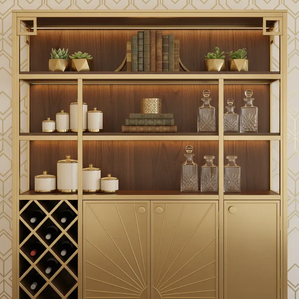 Art Deco Keuken - rekken en opbergen