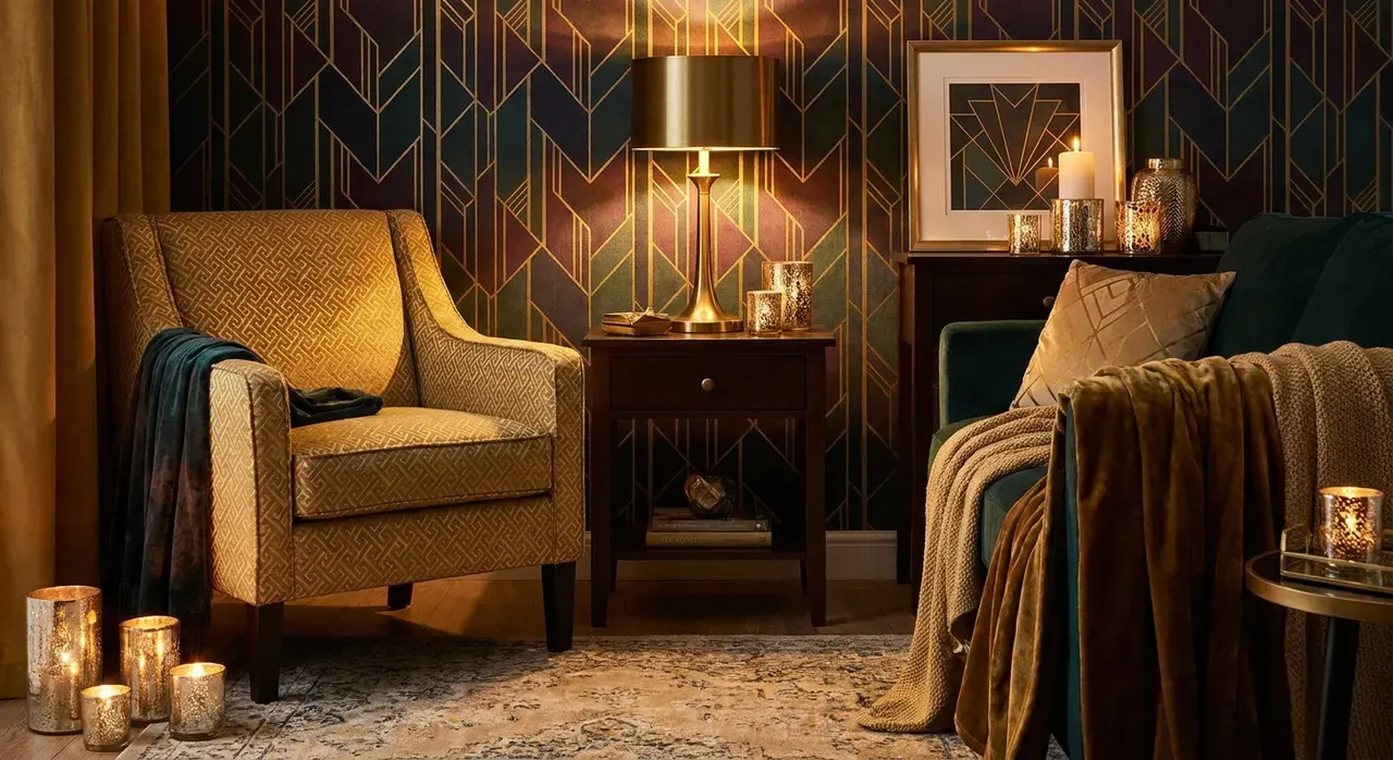 Art Deco Woonkamer - sfeervol hoekje