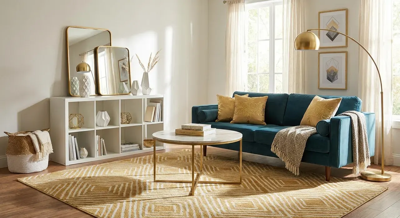 Art Deco Woonkamer - budgetvriendelijke look