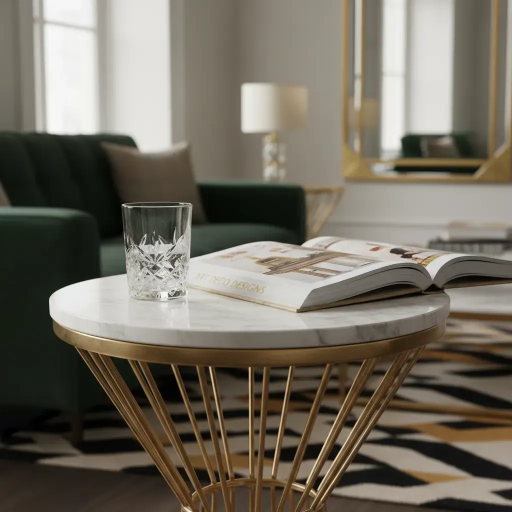 Art Deco Woonkamer - detail van materialen en textuur