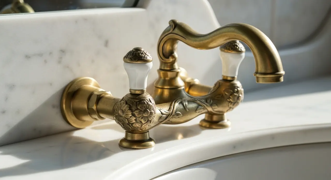 Art Nouveau Badkamer - detail van materialen en textuur