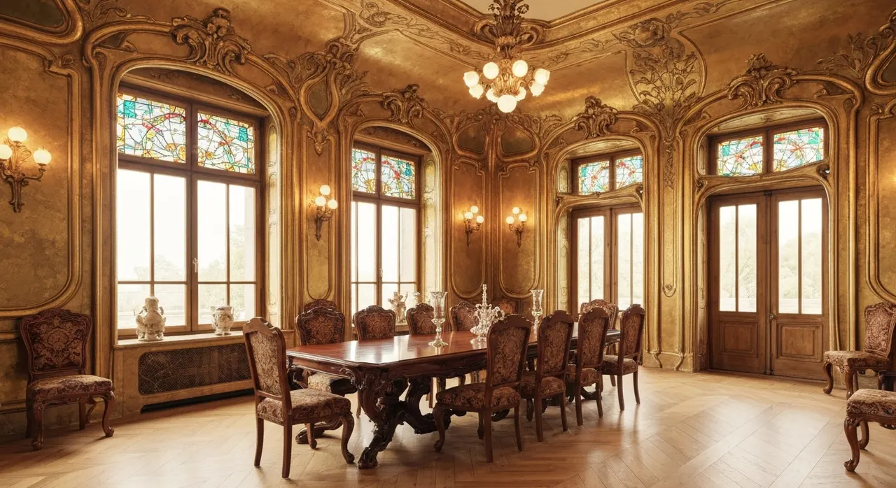 Art Nouveau eetkamer