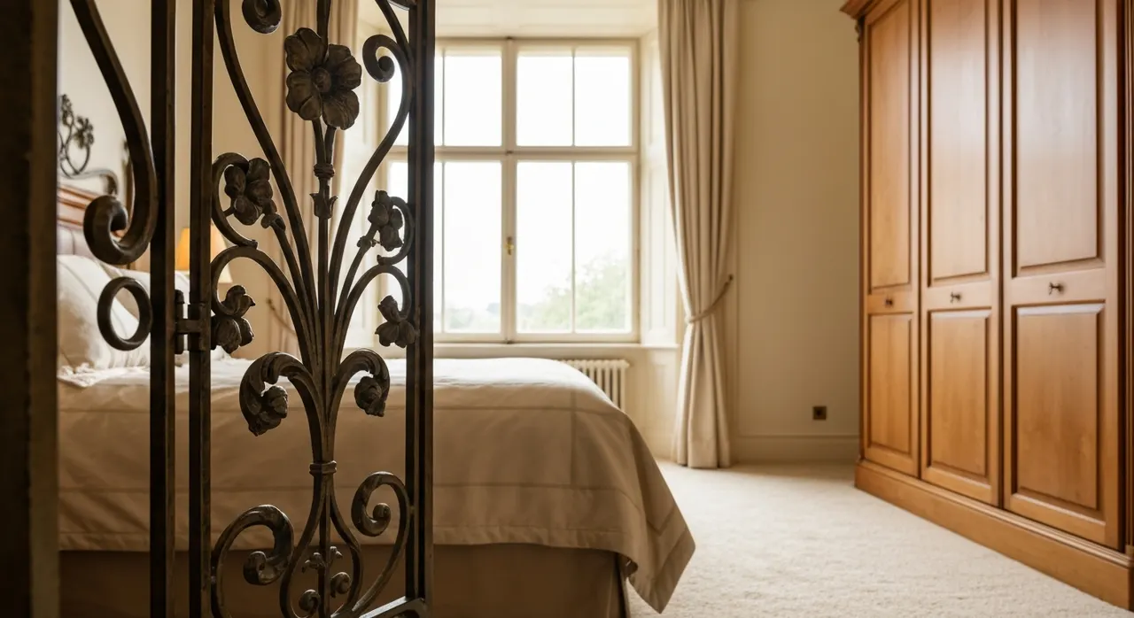 Art Nouveau Slaapkamer - detail van materialen en textuur