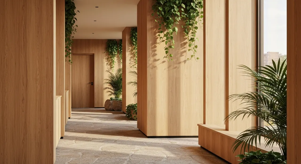 Biophilic Design Hal - kleurenpalet en sfeer