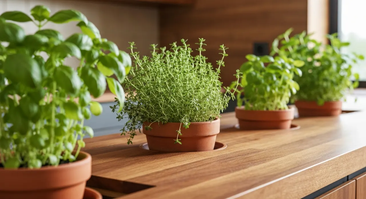 Biophilic Design Keuken - detail van materialen en textuur