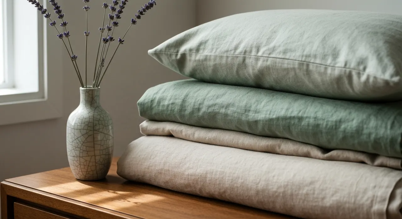 Biophilic Design Slaapkamer - detail van materialen en textuur