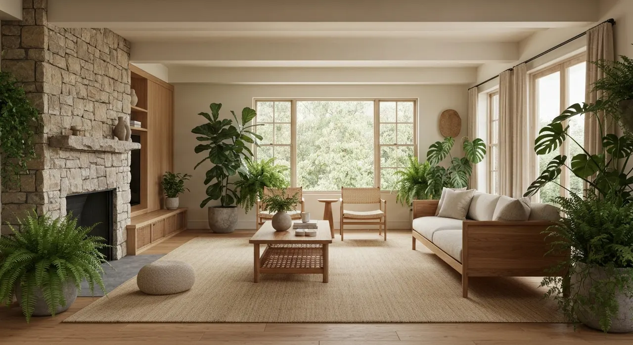 Biophilic Design woonkamer