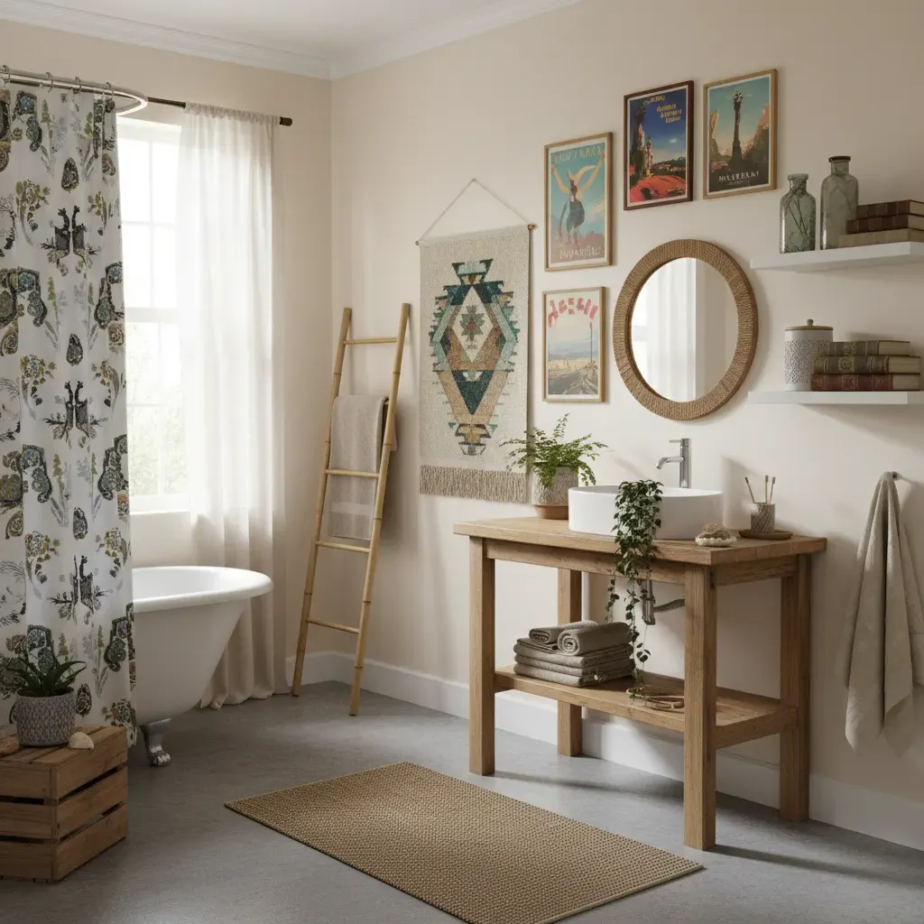 Bohemian Badkamer - budgetvriendelijke look