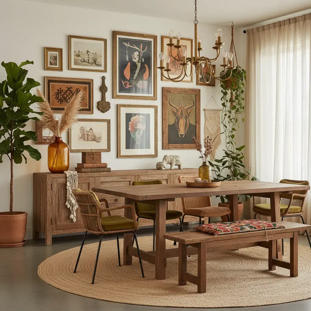 Bohemian Eetkamer - galerij wand