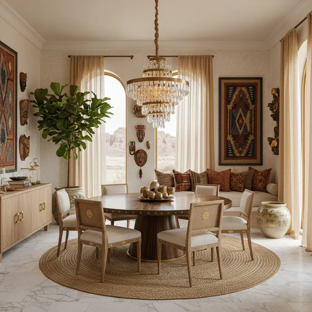 Bohemian Eetkamer - luxe variant