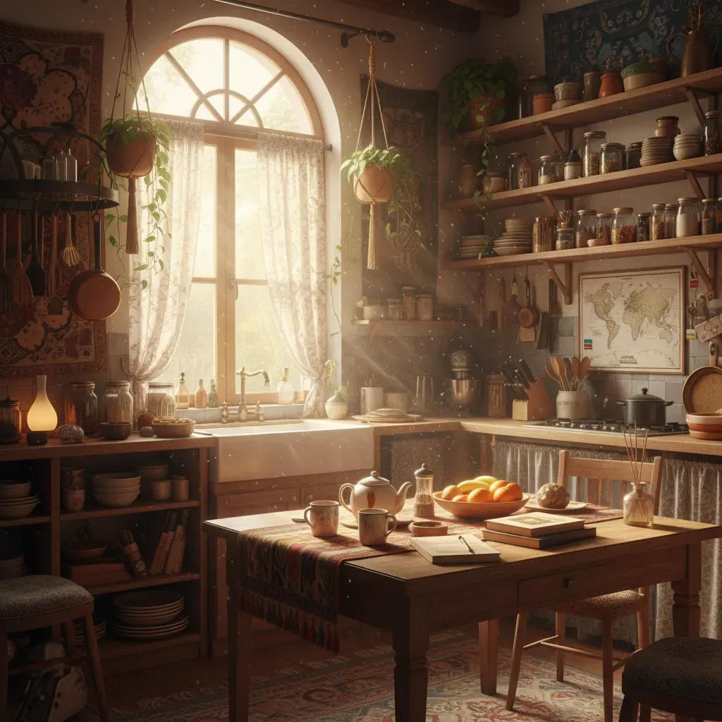 Bohemian Keuken - ochtendlicht