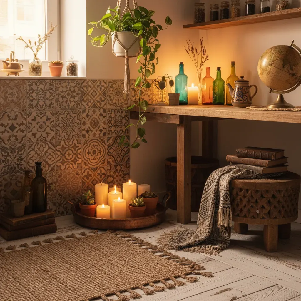 Bohemian Keuken - sfeervol hoekje