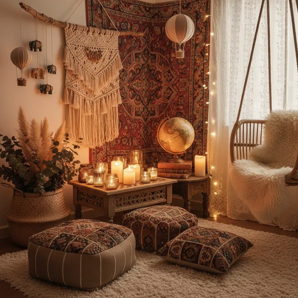 Bohemian Kinderkamer - sfeervol hoekje