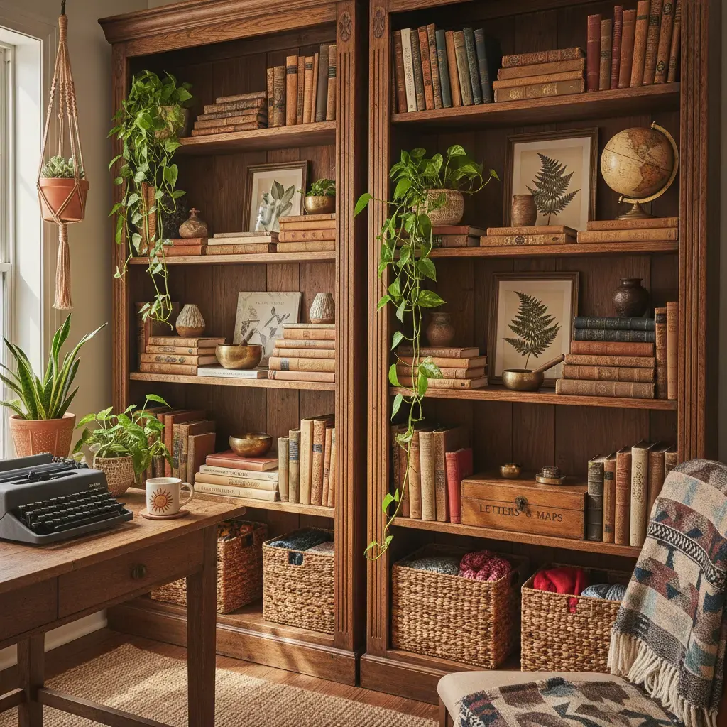 Bohemian Werkkamer - rekken en opbergen