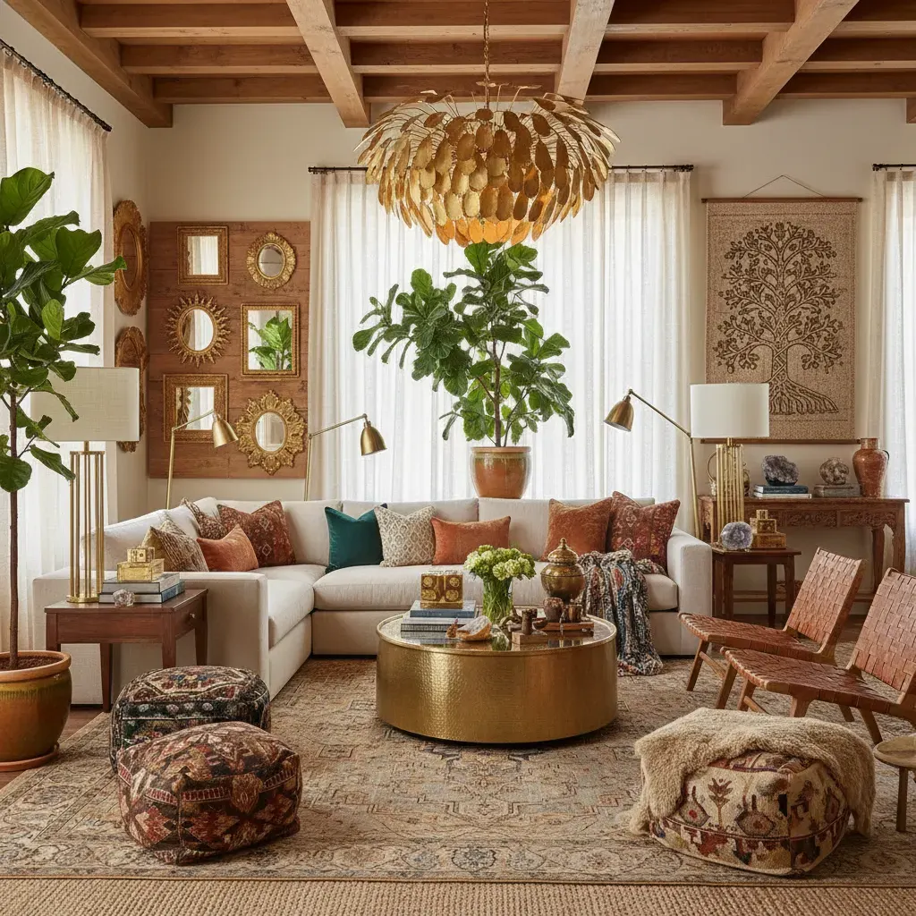 Bohemian Woonkamer - luxe variant