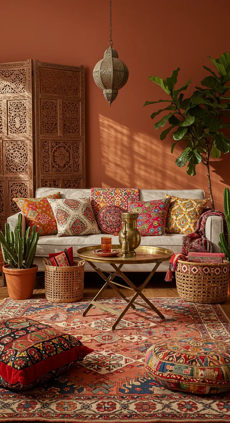 Bohemian Woonkamer - sfeervolle woonkamer 12