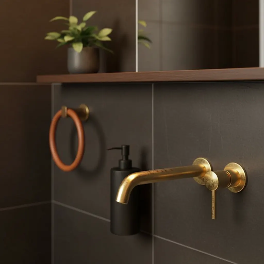 Bold Coffee Badkamer - detail van materialen en textuur