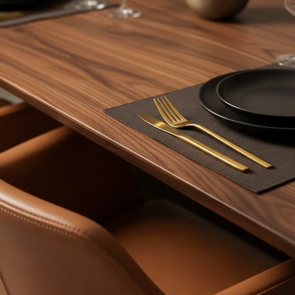 Bold Coffee Eetkamer - detail van materialen en textuur