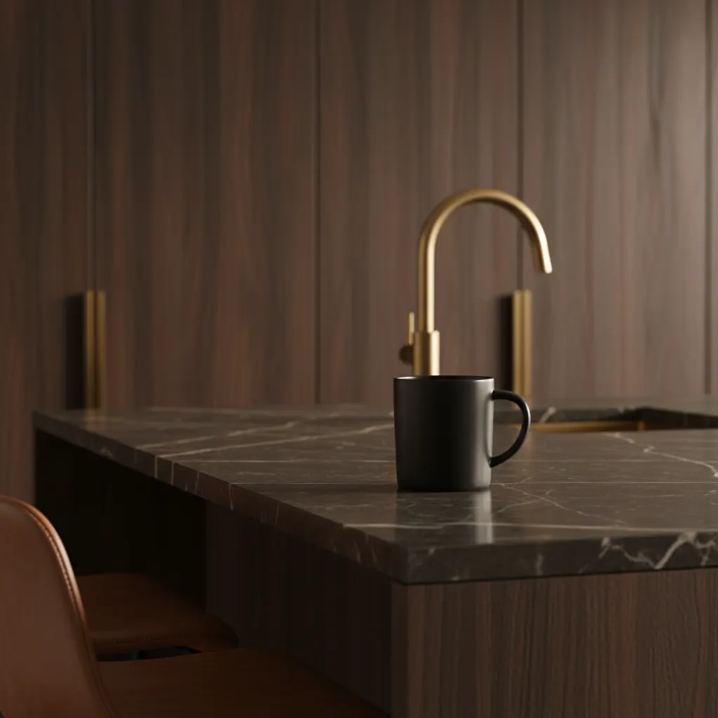 Bold Coffee Keuken - detail van materialen en textuur