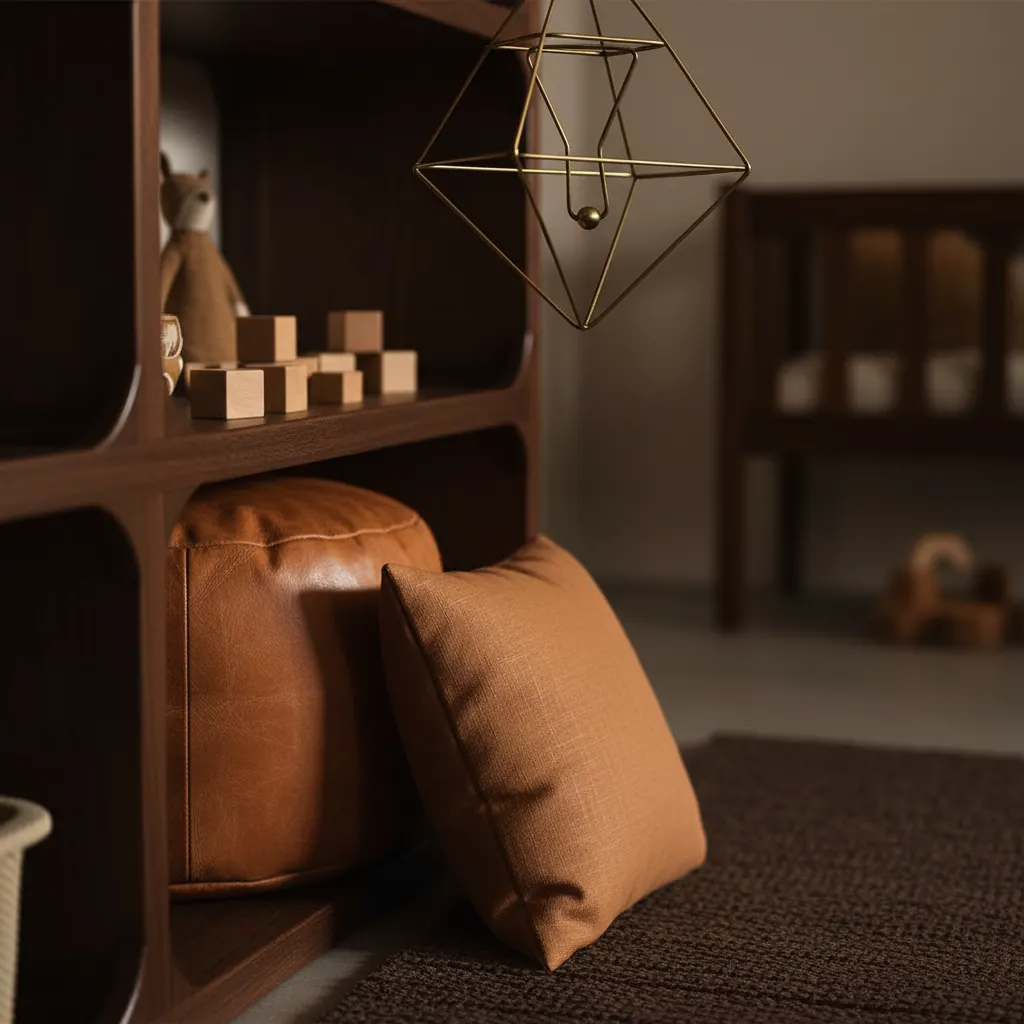 Bold Coffee Kinderkamer - detail van materialen en textuur