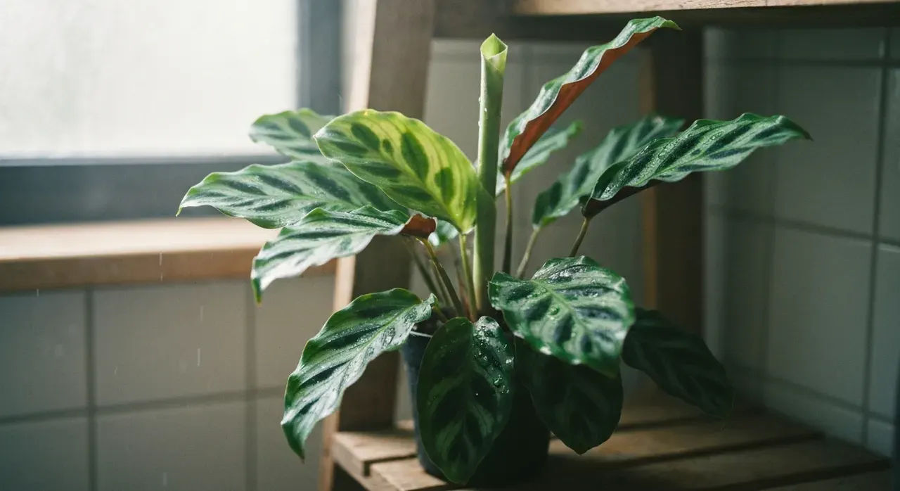 Botanisch Interieur Badkamer - detail van materialen en textuur