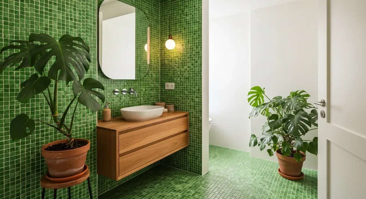 Botanisch Interieur Badkamer - kleurenpalet en sfeer