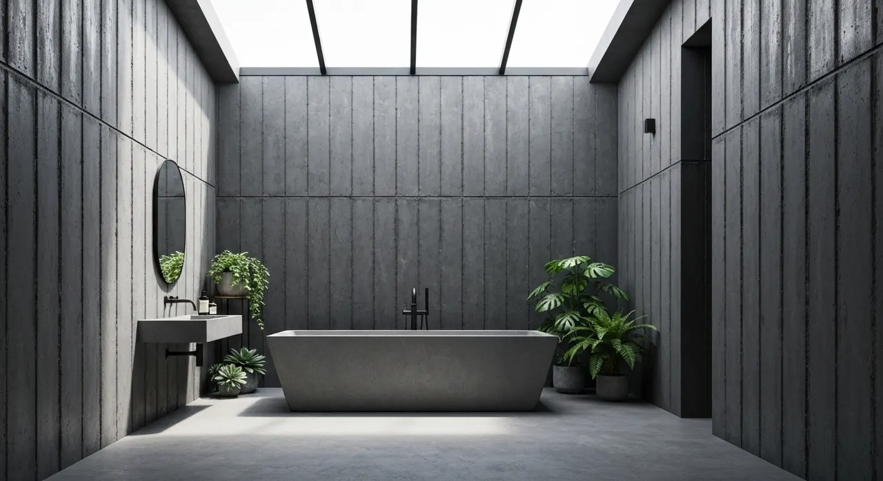 Brutalisme badkamer