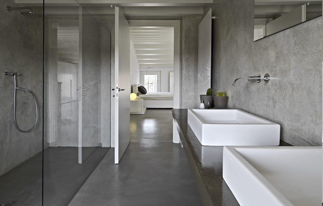 Brutalisme Badkamer - sfeervolle badkamer 17